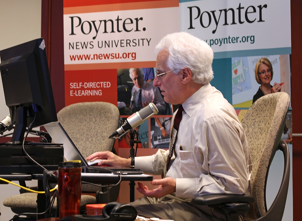 Howard Finberg at the 100th Poynter NewsU webinar, 2011