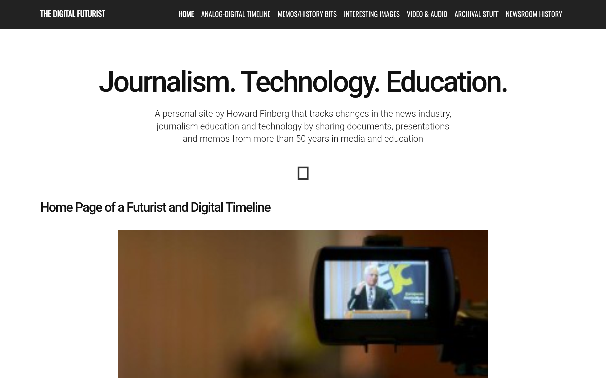 digitalfuturist.com homepage in December 2025, shortly before the redesign